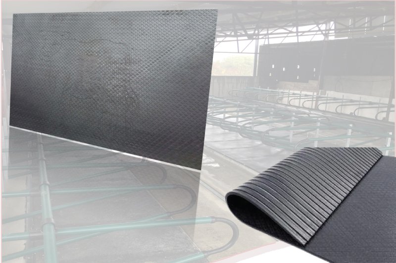 Rubber stable mats for cows and horses
